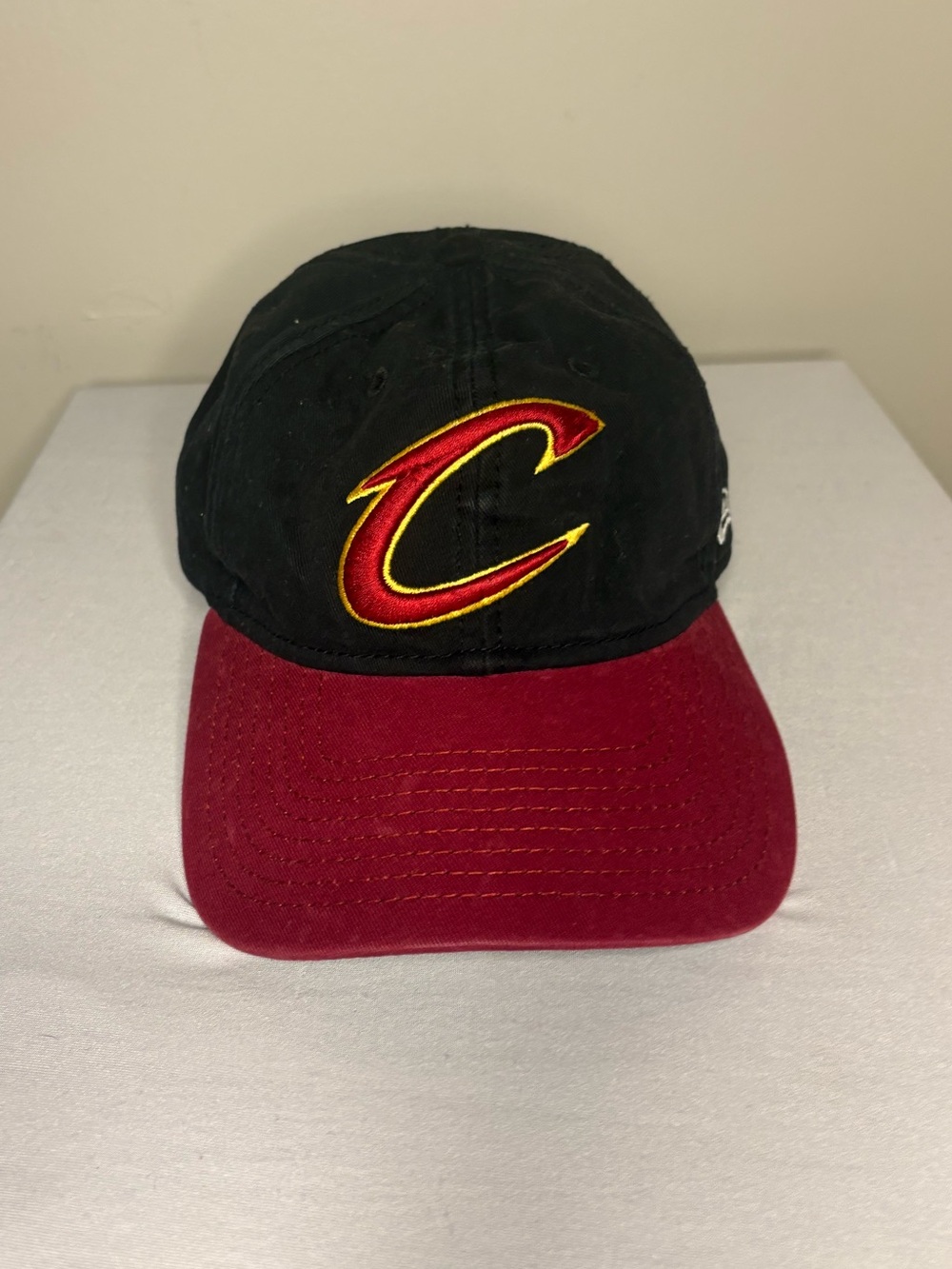 Cleveland Cavaliers Two-Tone Baseball Cap - Black & Burgundy Fast Shipping